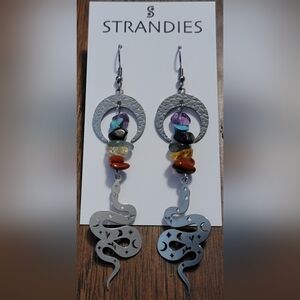 Chakra snake earrings